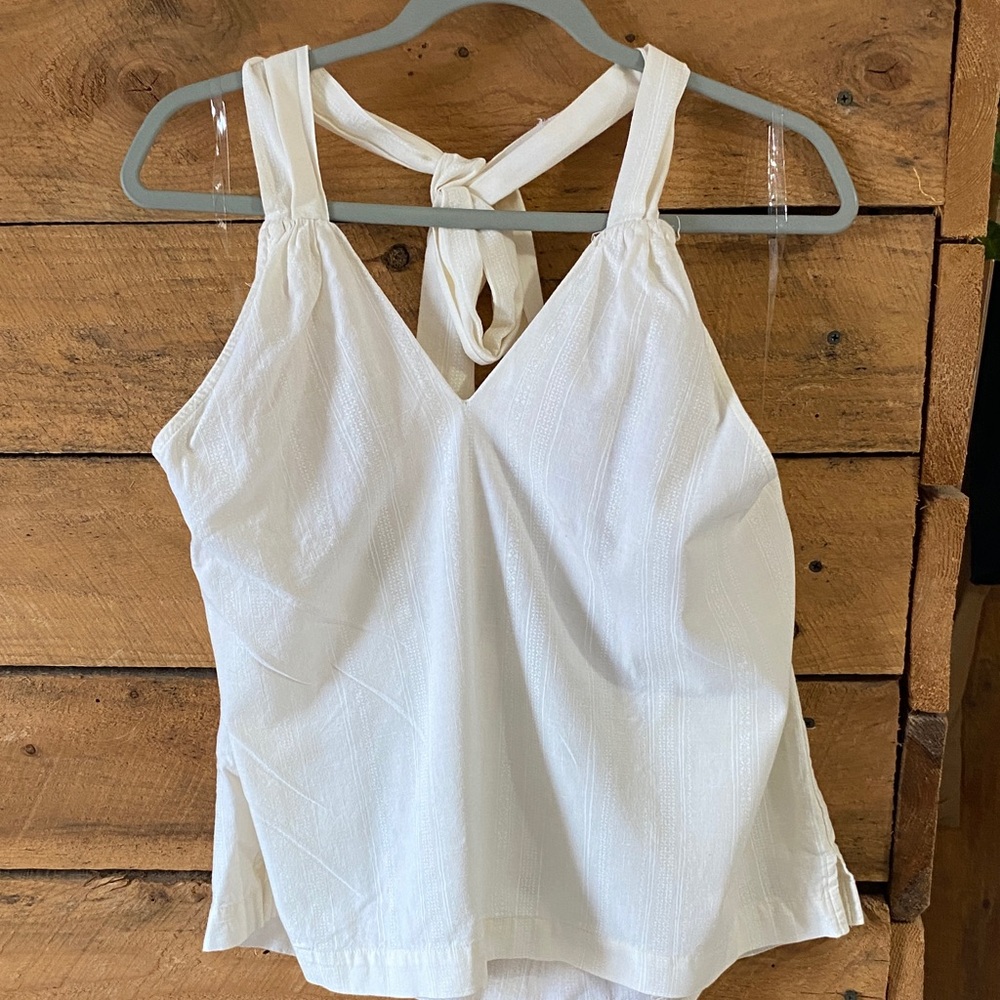 Universal Thread Cream V-Neck Tie-Back Cami
